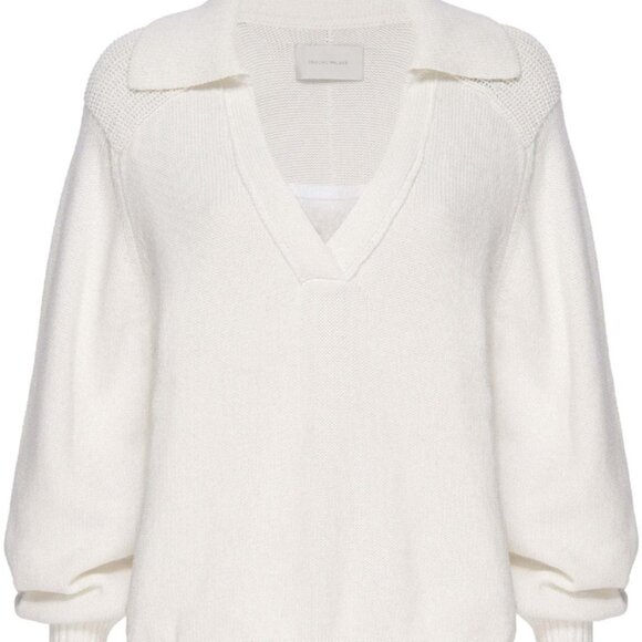 Brochu Walker The Rainer Looker Sweater Collar Knit Layered White Size XS Preppy - Picture 1 of 11